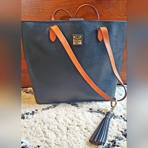Dooney & Bourke Black and Brown leather tote
